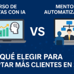 Curso de ventas con IA vs mentoría de automatización: ¿qué elegir en 2025 para captar más clientes?
